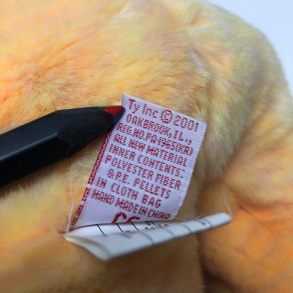 Vintage Beanie Buddy TY inc Plush “Sunny the Bear” 2001 Tie-Dye Sparkly Bow Y2K - Picture 3 of 5